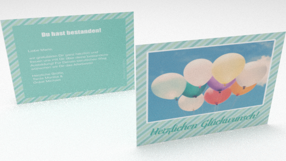Glückwunschkarte Pastellballons universell