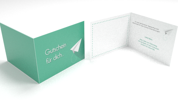 Gutschein Papierflieger universell (Grün)