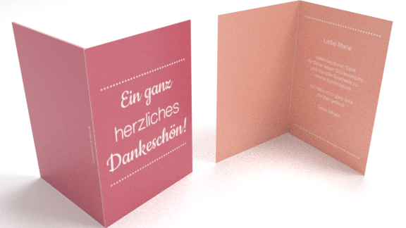 Dankeskarte Typografie (Rot)