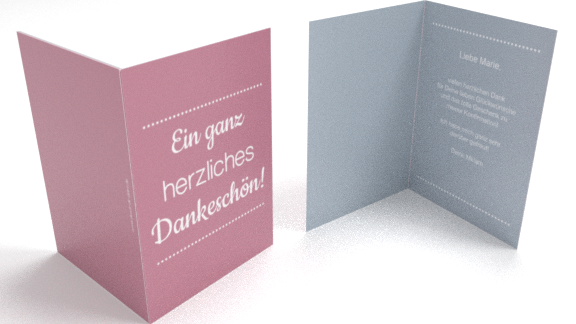 Dankeskarte Typografie (Beere)