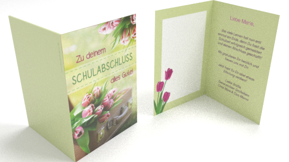 Glückwunschkarte Tulpenkoffer